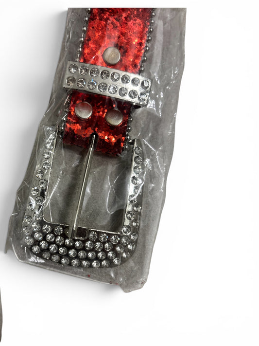 Vintage Red Rockstar Belt